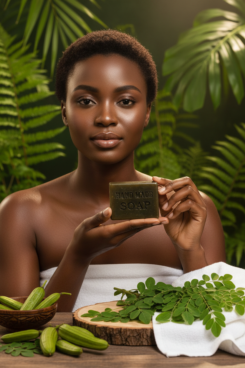 MOSS Moringa Handmade Soap Lifestyle Photo