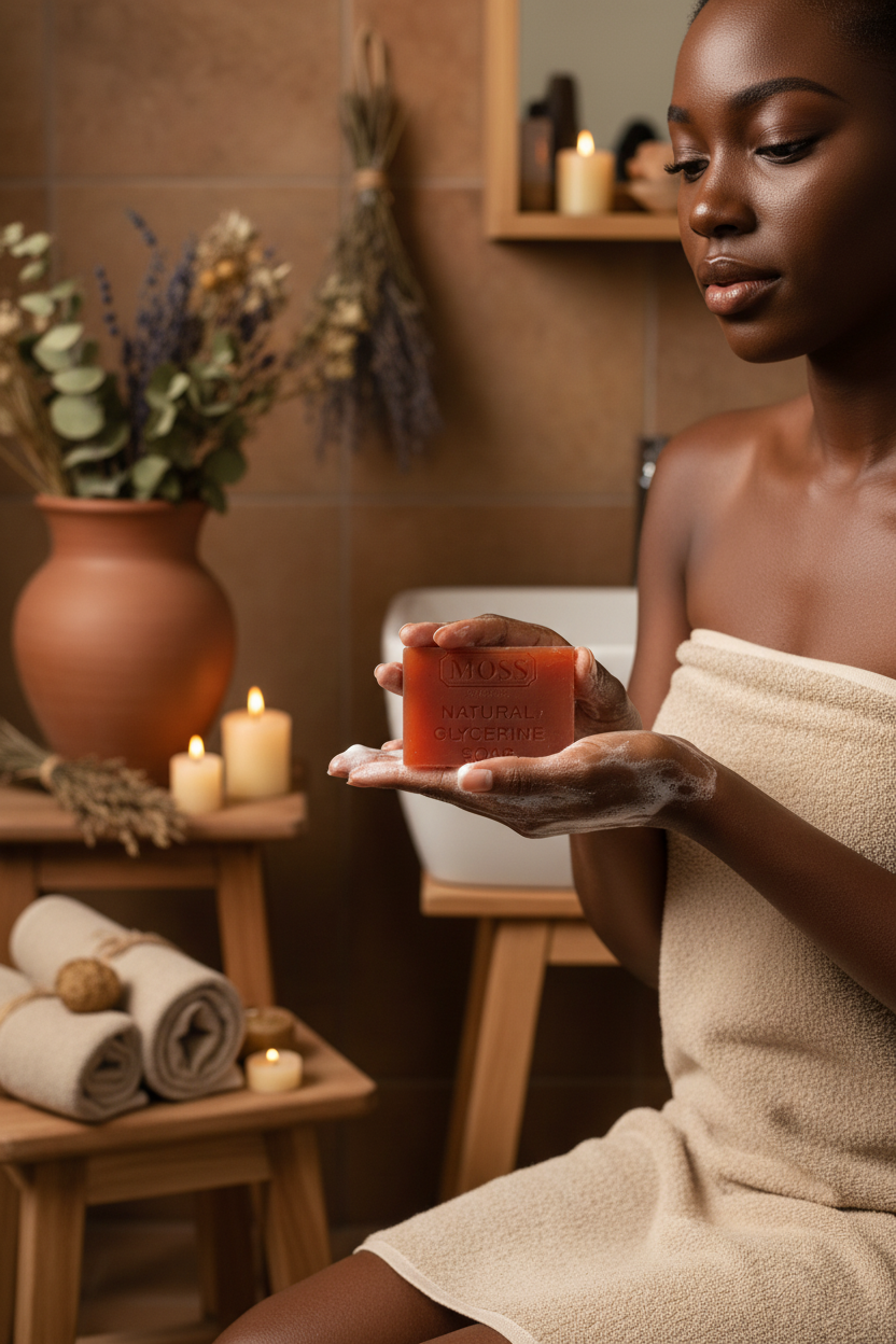 MOSS Natural Glycerine Soap Lifestyle Photo